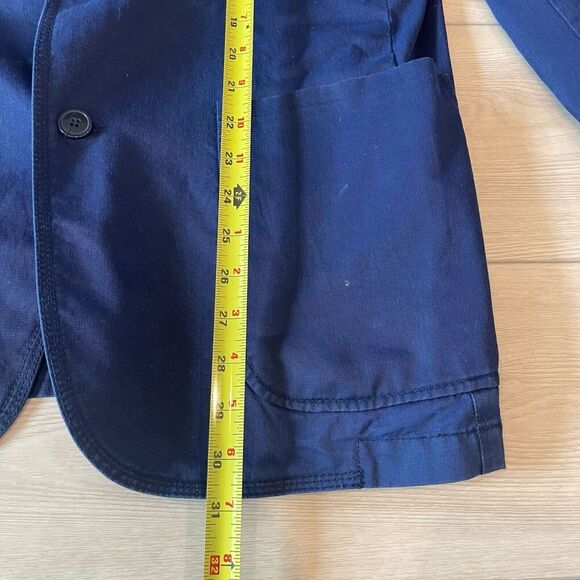 Zara Man Sport Jacket Blazer - Cobalt Blue Size 44 With Elbow Patches - Picture 7 of 11